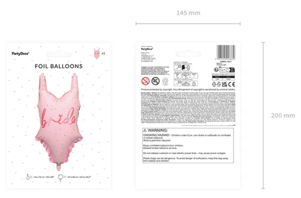 XL Folienballon Figur - Badeanzug - 37cm x 68 cm